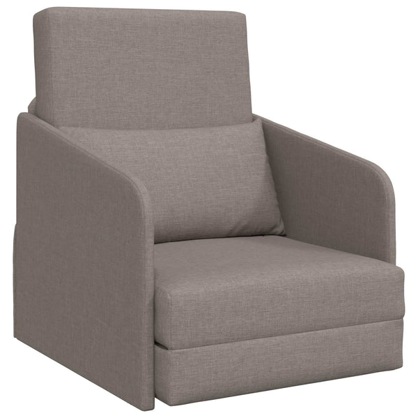 Schlafsofa Taupe Stoff 65x80x83cm
