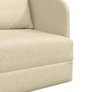 Schlafsofa Creme Stoff 65x80x83 cm
