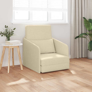 Schlafsofa Creme Stoff 65x80x83 cm