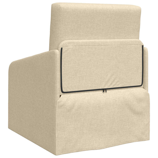 Schlafsofa Creme Stoff 65x80x83 cm