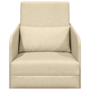 Schlafsofa Creme Stoff 65x80x83 cm