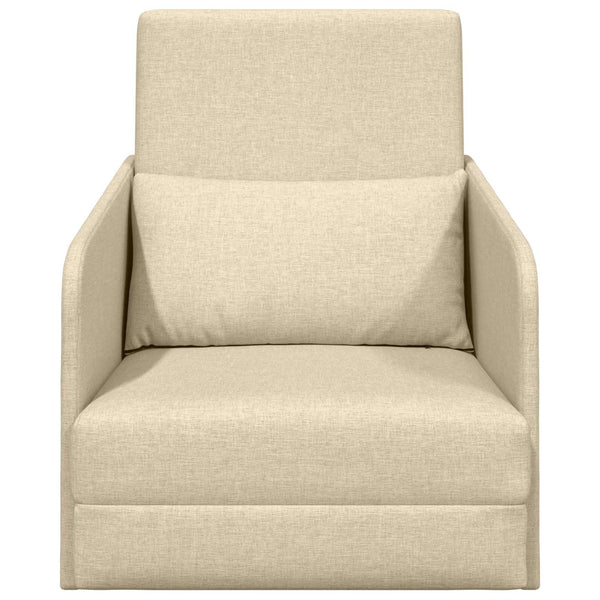 Schlafsofa Creme Stoff 65x80x83 cm