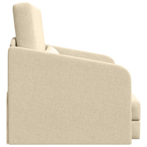 Schlafsofa Creme Stoff 65x80x83 cm