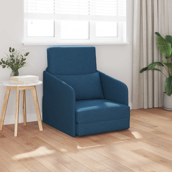 Blaues Schlafsofa Stoff 65x80x83 cm