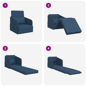 Blaues Schlafsofa Stoff 65x80x83 cm
