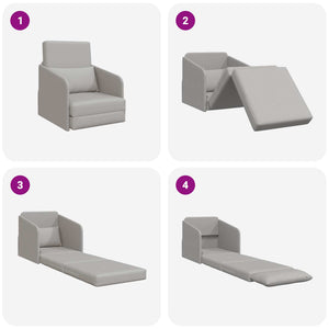 Schlafsofa Wolkengrau Stoff 65x80x83cm