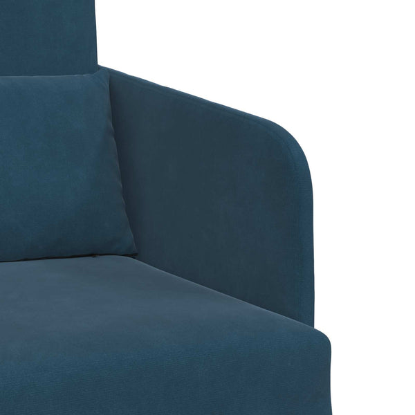 Blaues Samt Schlafsofa 65x80x83cm