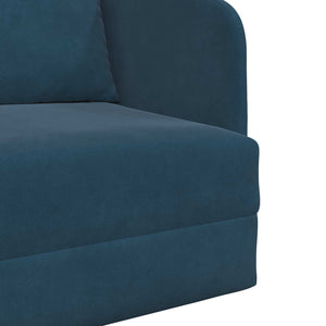 Blaues Samt Schlafsofa 65x80x83cm