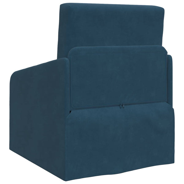 Blaues Samt Schlafsofa 65x80x83cm
