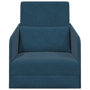 Blaues Samt Schlafsofa 65x80x83cm
