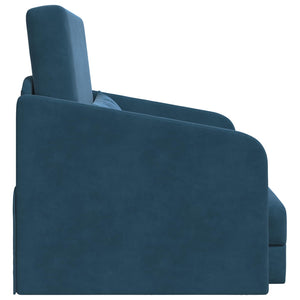 Blaues Samt Schlafsofa 65x80x83cm
