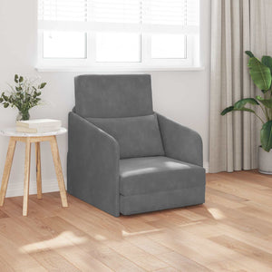 Dunkelgraues Samt Schlafsofa