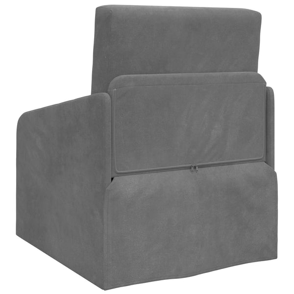 Dunkelgraues Samt Schlafsofa
