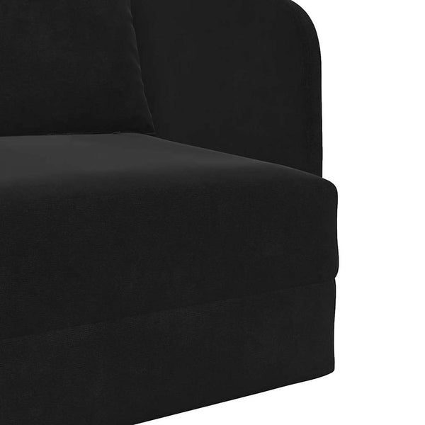 Schwarzes Samt Schlafsofa 65x80x83cm