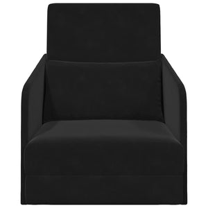 Schwarzes Samt Schlafsofa 65x80x83cm