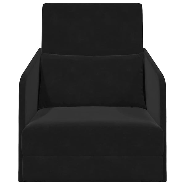 Schwarzes Samt Schlafsofa 65x80x83cm