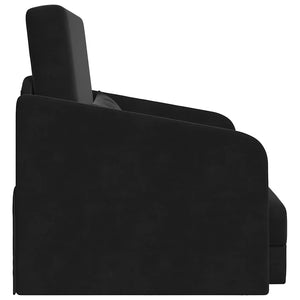 Schwarzes Samt Schlafsofa 65x80x83cm