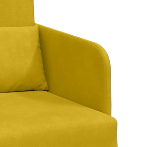 Gelbes Schlafsofa Samt 65x80x83cm