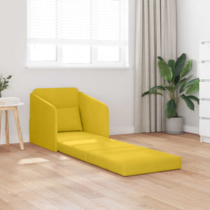 Gelbes Schlafsofa Samt 65x80x83cm