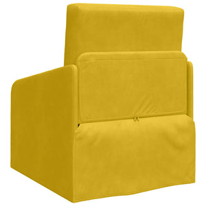 Gelbes Schlafsofa Samt 65x80x83cm