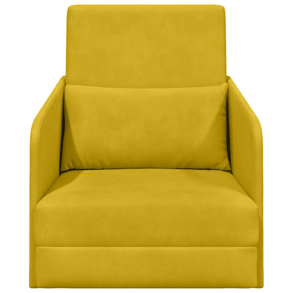 Gelbes Schlafsofa Samt 65x80x83cm