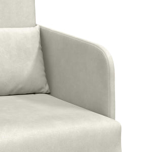 Schlafsofa Creme Samt 65x80x83cm