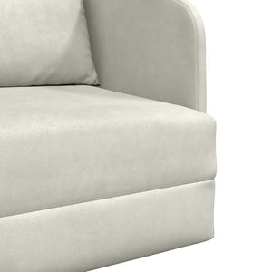 Schlafsofa Creme Samt 65x80x83cm