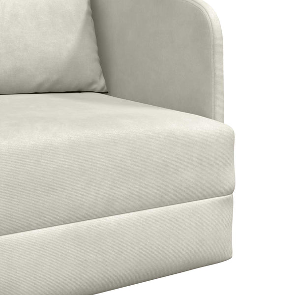 Schlafsofa Creme Samt 65x80x83cm