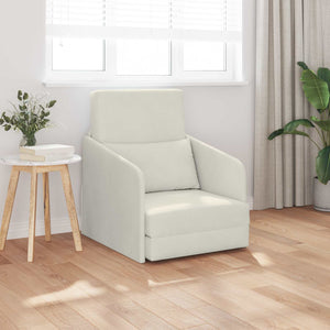 Schlafsofa Creme Samt 65x80x83cm