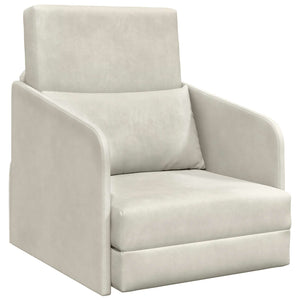 Schlafsofa Creme Samt 65x80x83cm