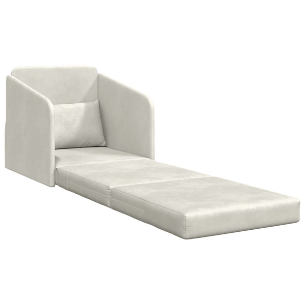 Schlafsofa Creme Samt 65x80x83cm
