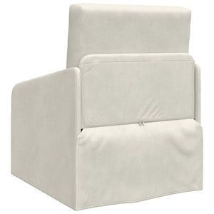 Schlafsofa Creme Samt 65x80x83cm