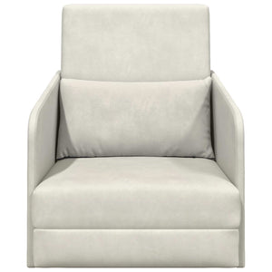 Schlafsofa Creme Samt 65x80x83cm
