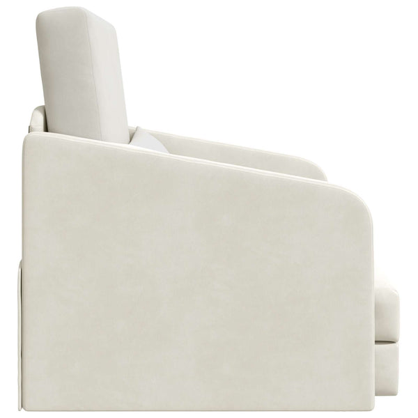 Schlafsofa Creme Samt 65x80x83cm