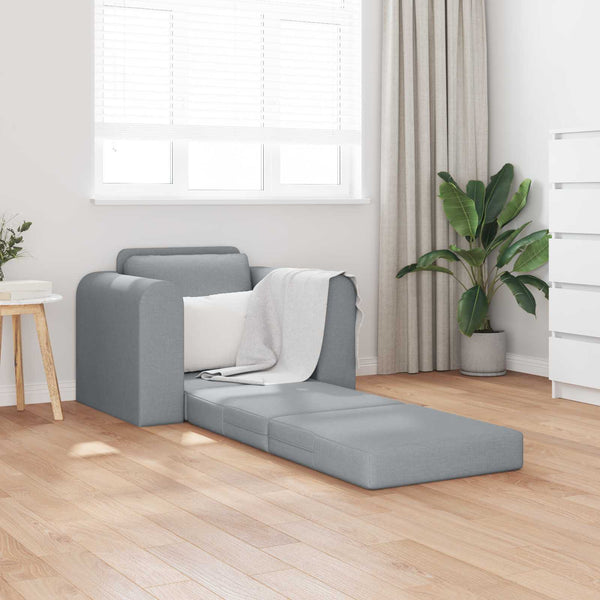 Schlafsofa Hellgrau Stoff 98 cm