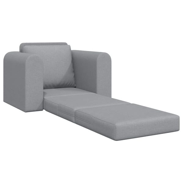 Schlafsofa Hellgrau Stoff 98 cm