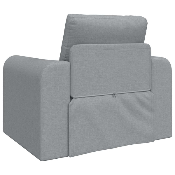 Schlafsofa Hellgrau Stoff 98 cm