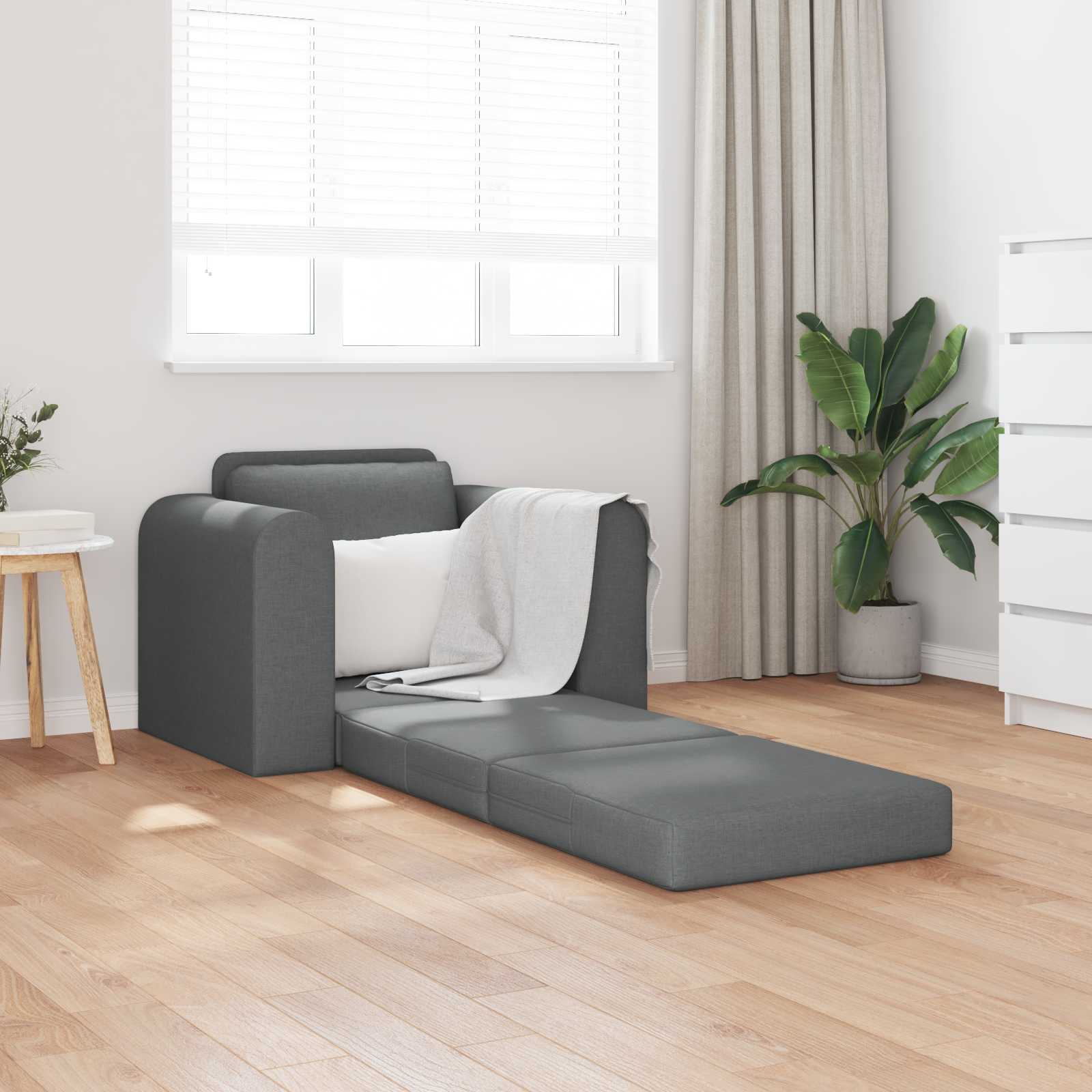 vidaXL Canapé-lit gris foncé 98 x 71 x 83 cm Tissu