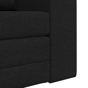 Schwarzes Schlafsofa Stoff 98 cm