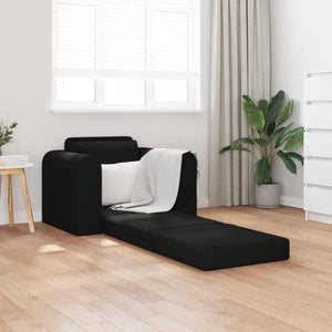 Schwarzes Schlafsofa Stoff 98 cm