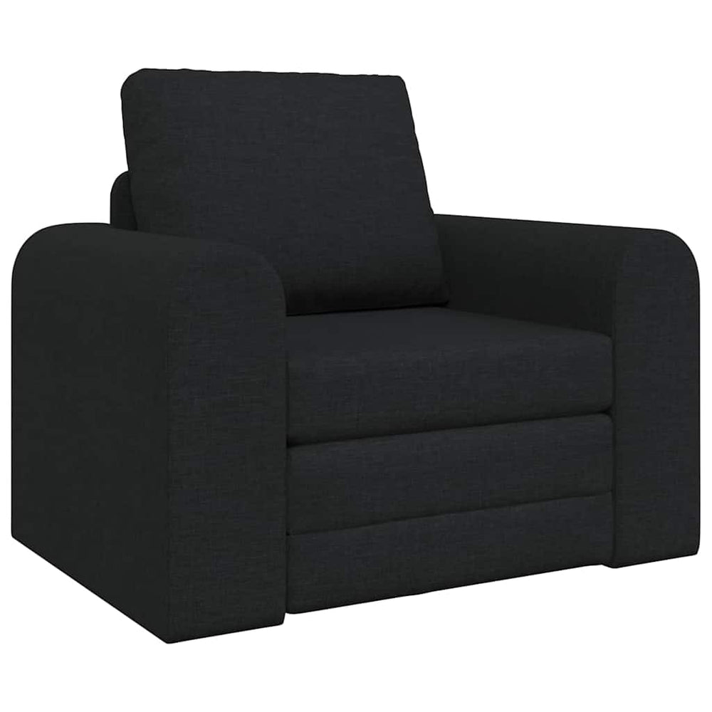 Schwarzes Schlafsofa Stoff 98 cm