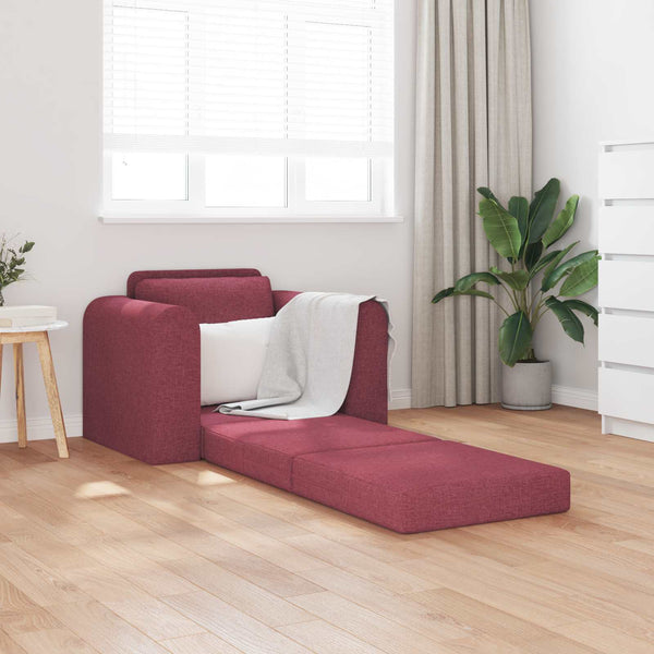 Weinrotes Schlafsofa Stoff 98 cm