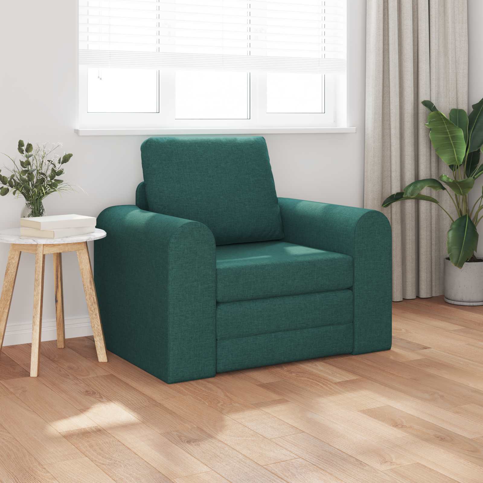 Dunkelgrünes Schlafsofa Stoff 98cm