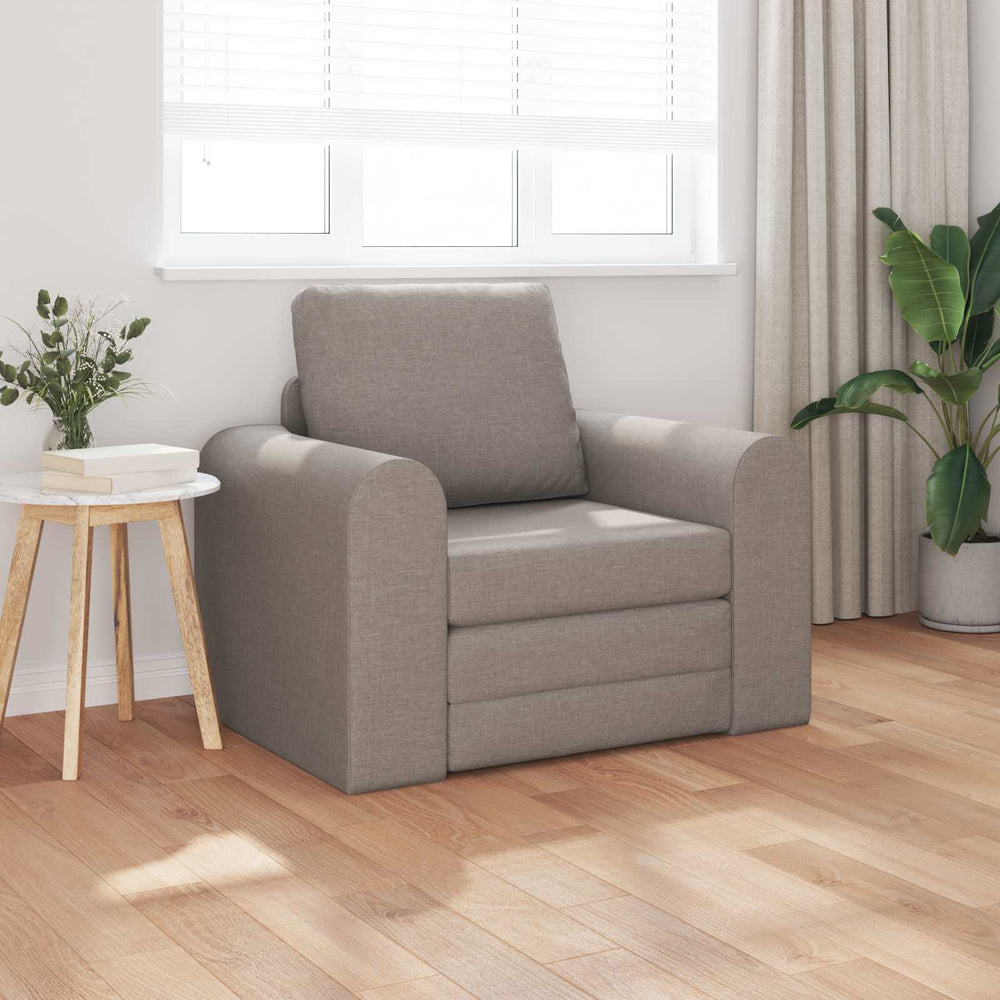 Schlafsofa Taupe Stoff 98 cm
