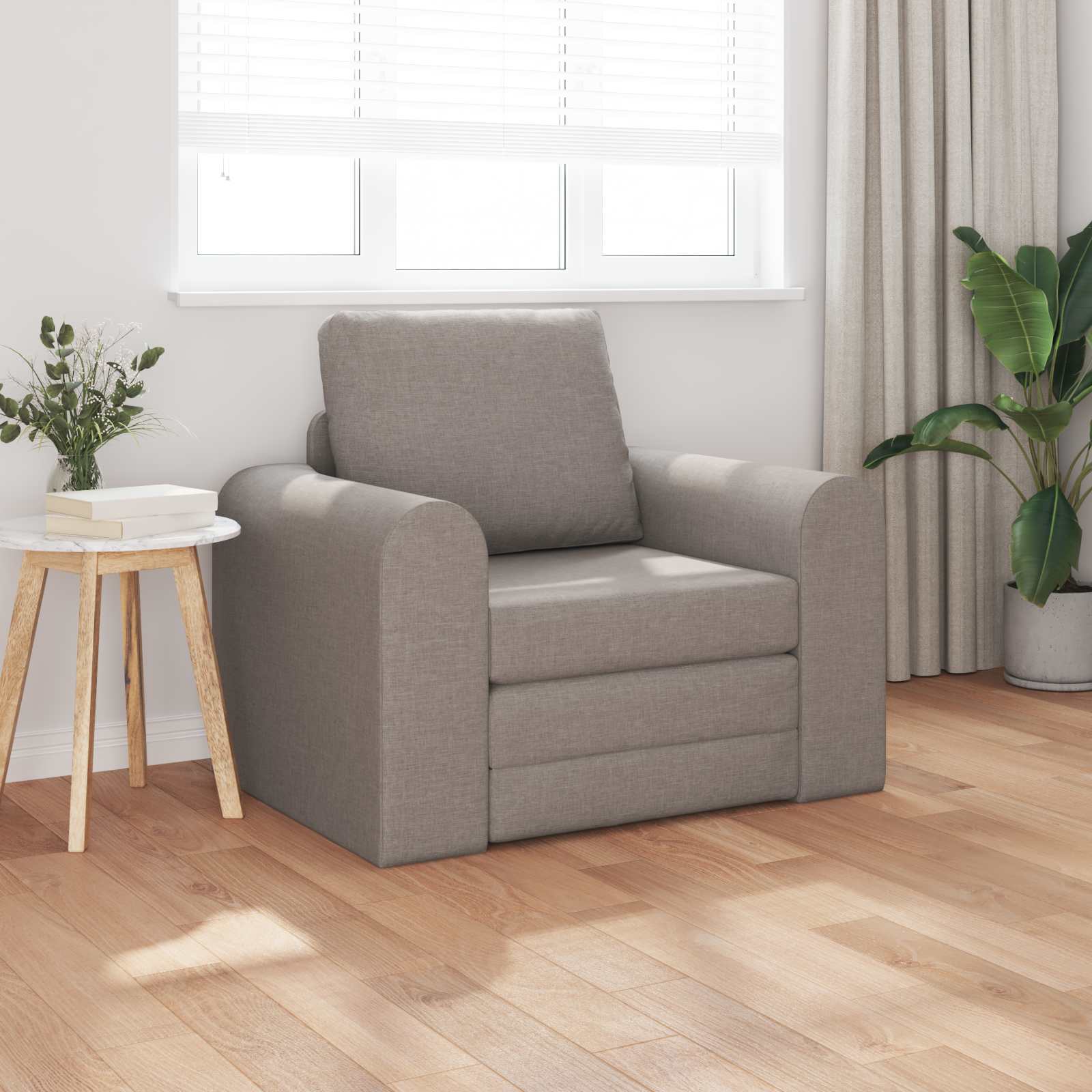 Schlafsofa Taupe Stoff 98 cm