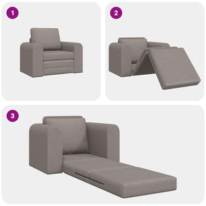Schlafsofa Taupe Stoff 98 cm