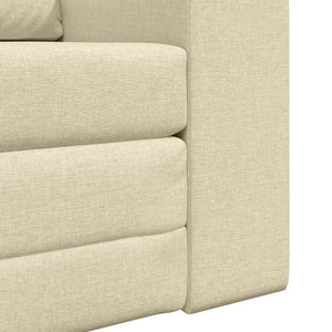 Schlafsofa Creme Stoff 98 cm