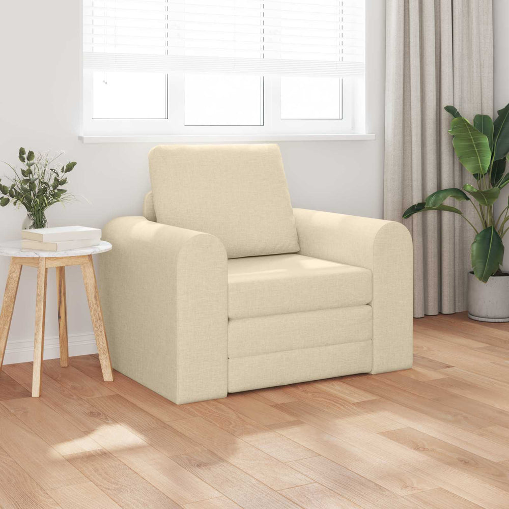 Schlafsofa Creme Stoff 98 cm