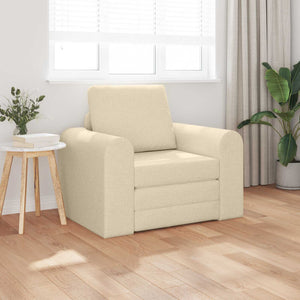Schlafsofa Creme Stoff 98 cm