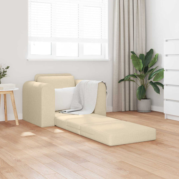 Schlafsofa Creme Stoff 98 cm